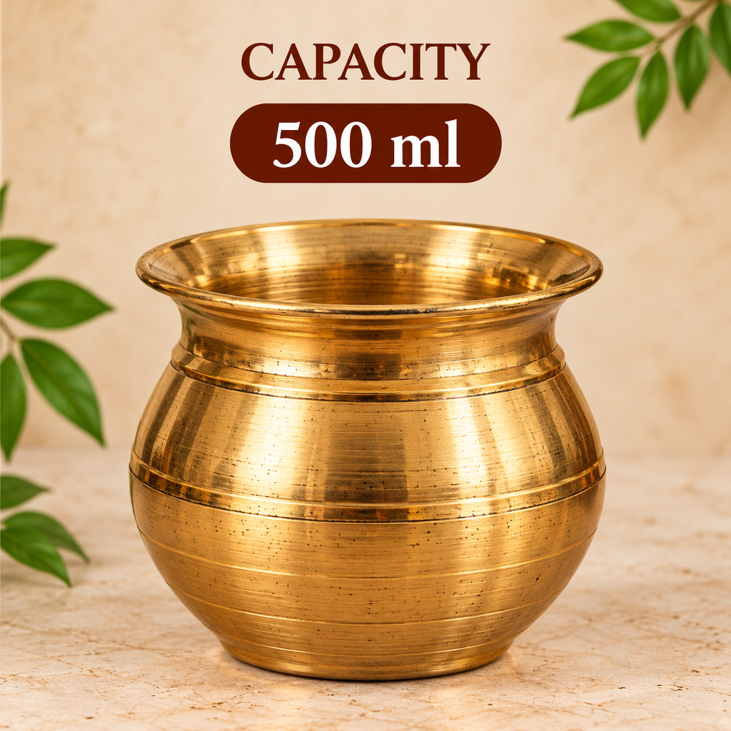 KARNIKAA puja lota product image – Antique Brass Kalash500ml