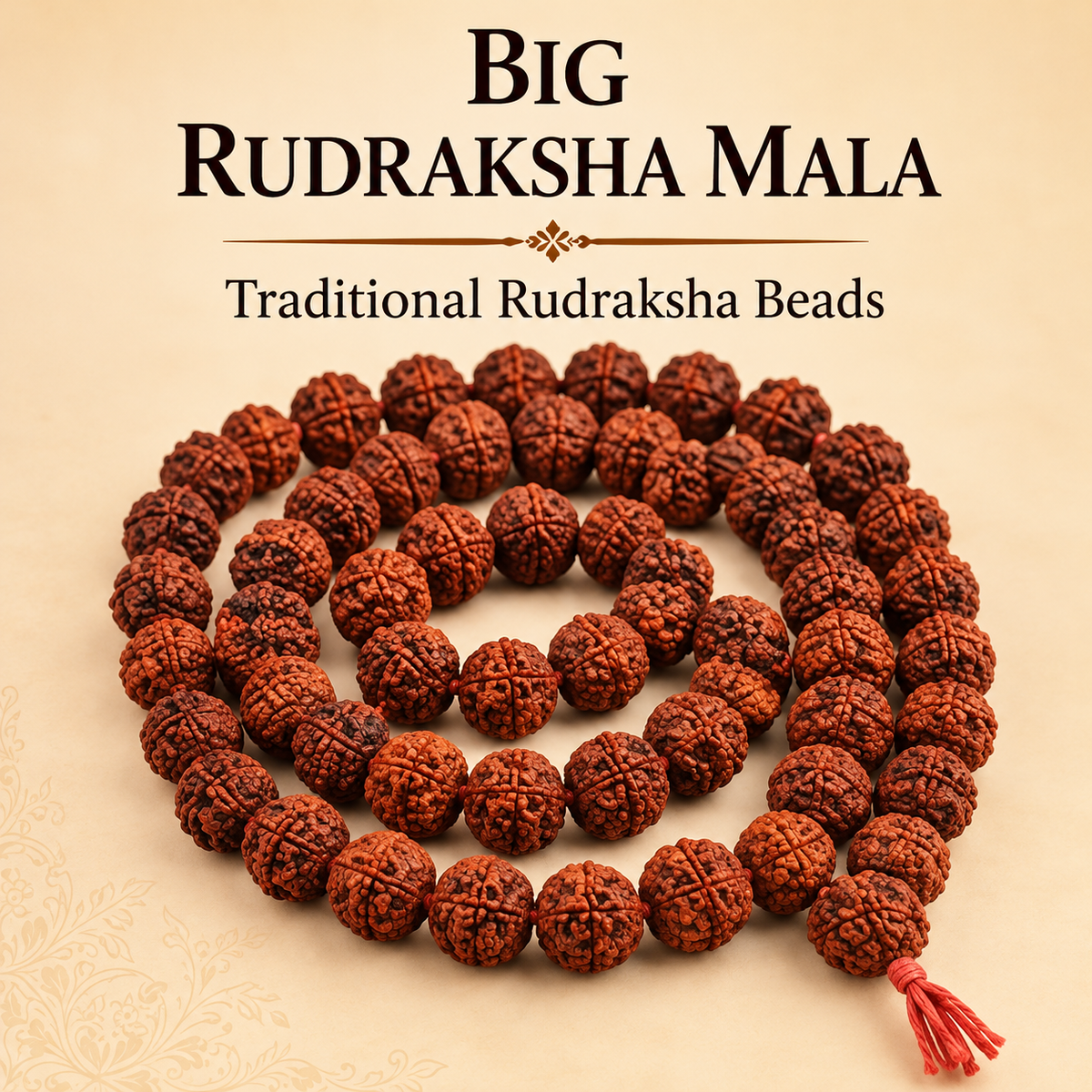 Rudraksha Mala – BIGRudraksha Malawith Traditional Beads
