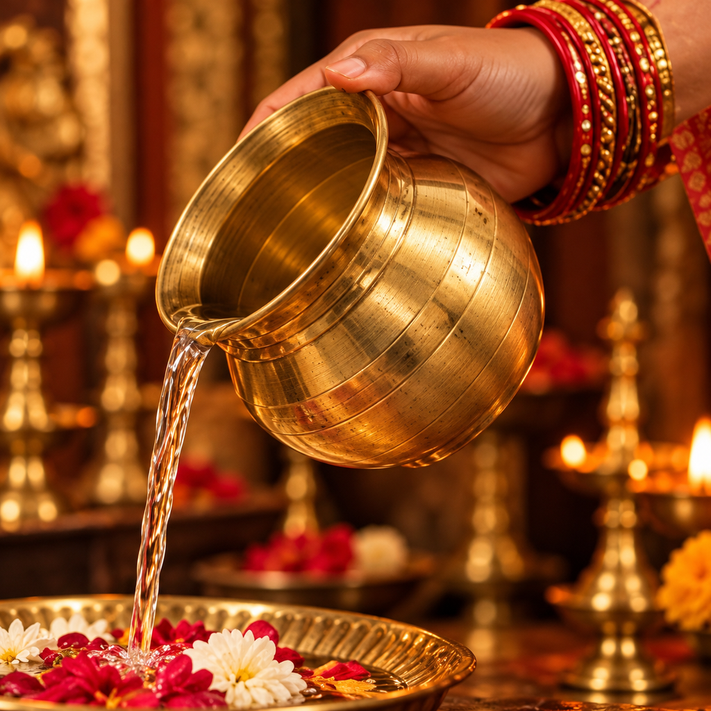 KARNIKAA puja lota product image – Brass Lota Puja Offering