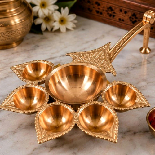 5-Cup Aarti Diya – KARNIKAA 5 Cup Aarti Diya 01