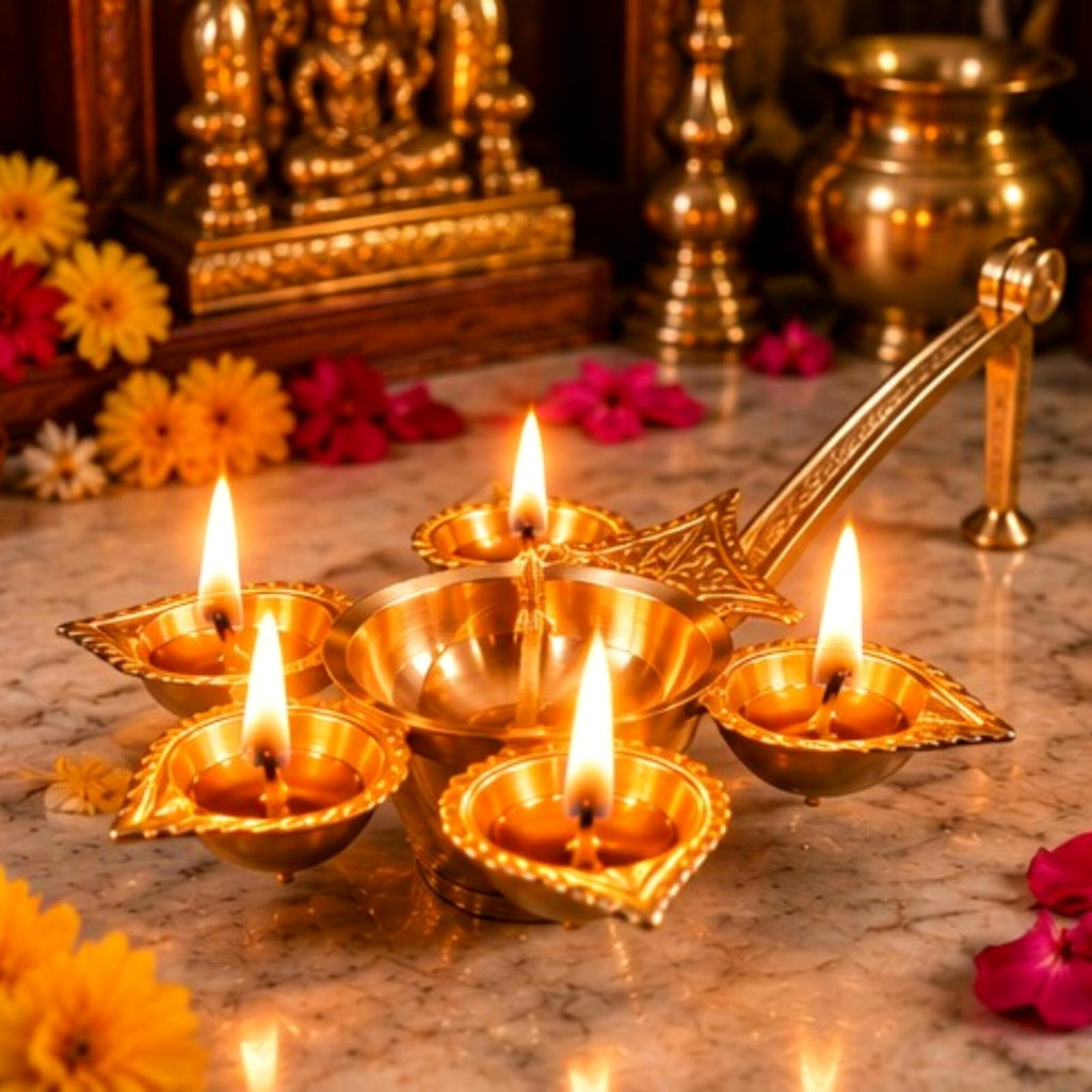 5-Cup Aarti Diya – KARNIKAA 5 Cup Aarti Diya 04