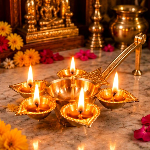 5-Cup Aarti Diya – KARNIKAA 5 Cup Aarti Diya 04