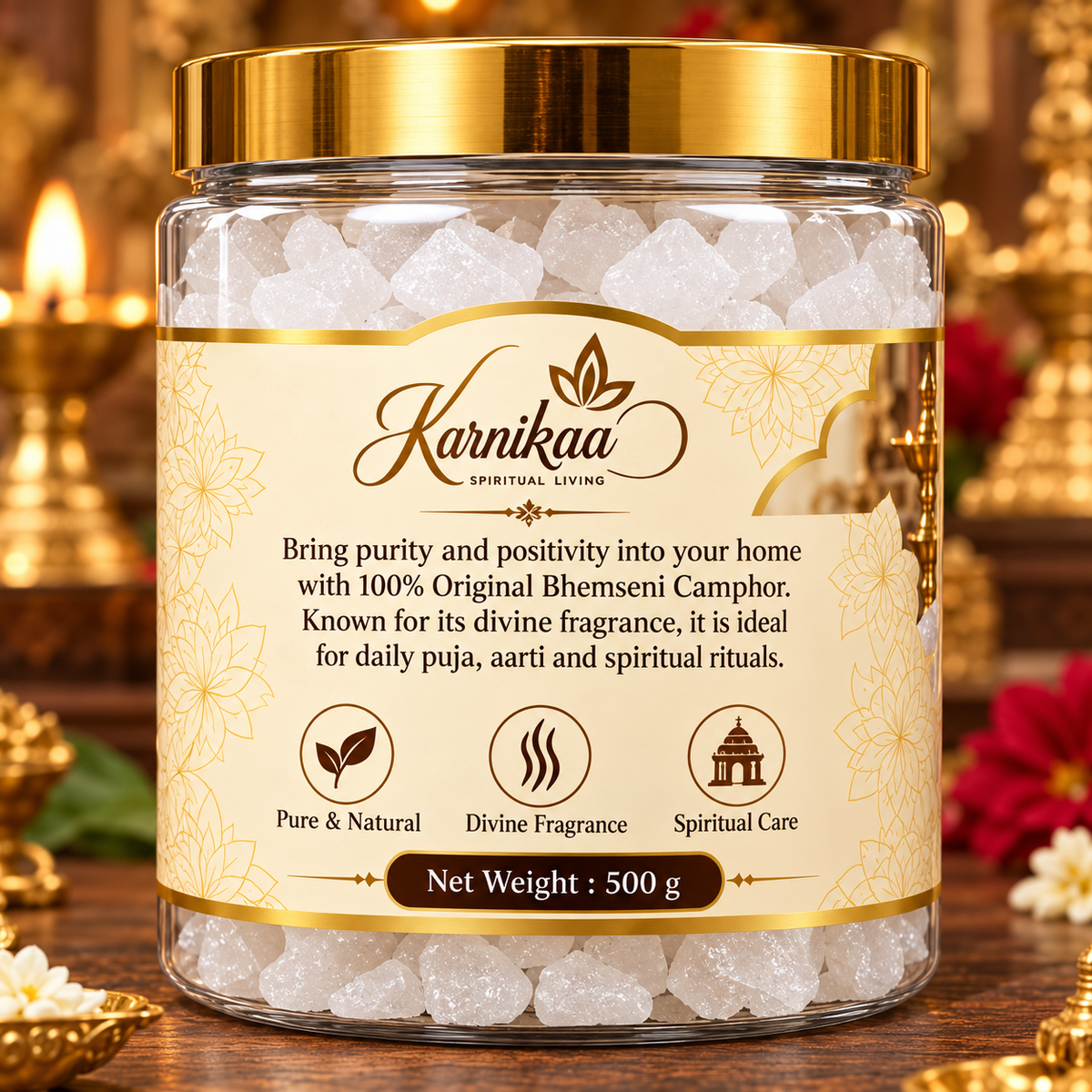 100% Pure Bhimseni Camphor (Kapoor) – Karnikaa Camphorin Devotional Glow