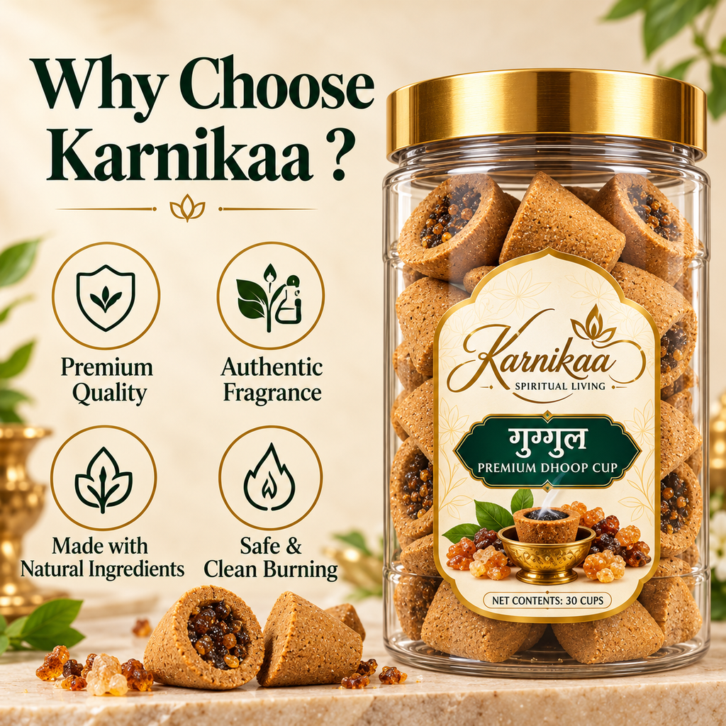 KARNIKAA Sambrani Dhoop Cups – Guggal & 4-in-1 Varieties | Pack of 30