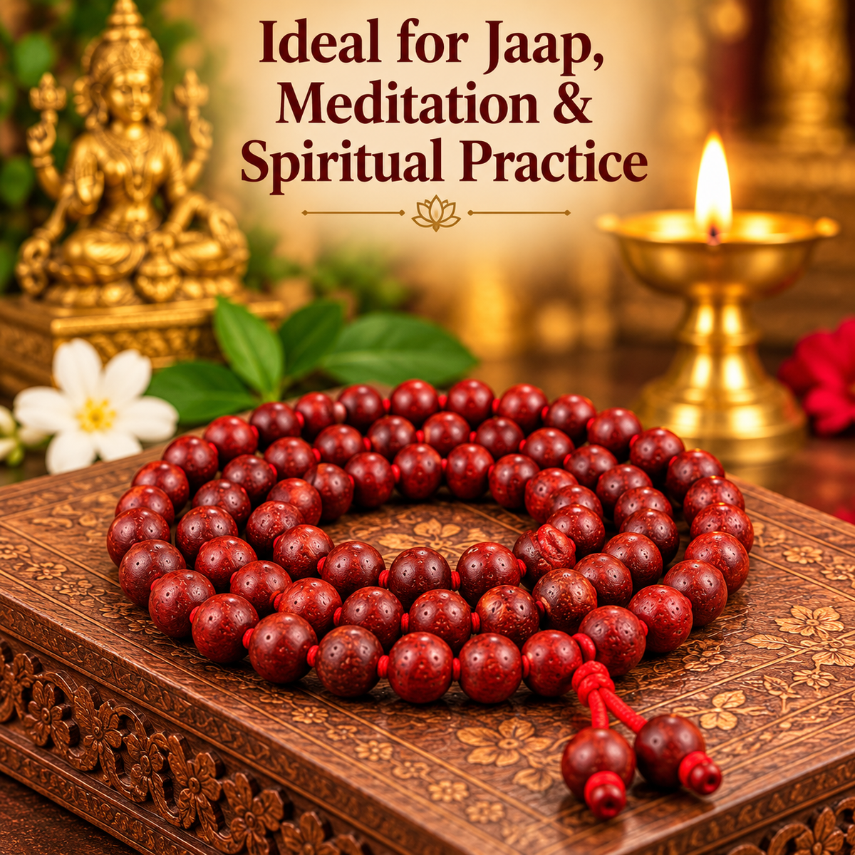 Red Sandalwood Jaap Mala – Red Mala for Spiritual Practice 2d03f8c9 0ded 47d2 a57f f17f010327c6